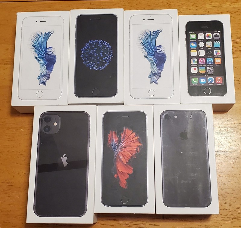 Lot 7- iPhone Empty Box Boxes *Mixed Colors/Models 11, 7, 6S *Some Accessories