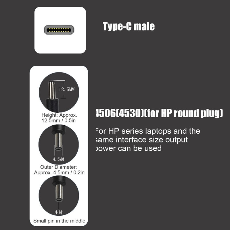 JORINDO Laptop Fast Charging Cable Type‑C to 4.5x3.0mm for Notebook gallery