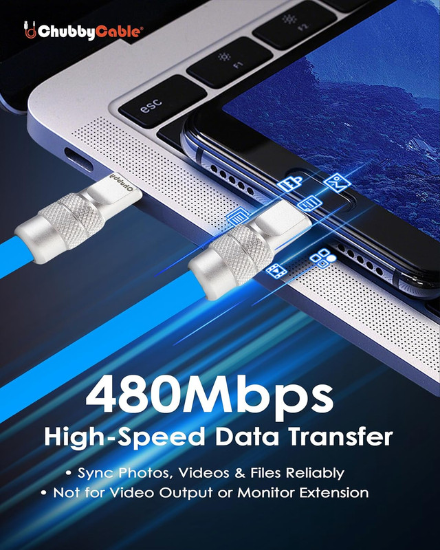 Chubby 2.0 Fast Charging Cable Durable Soft Silicone USB C Cable 120W Extra Thic gallery