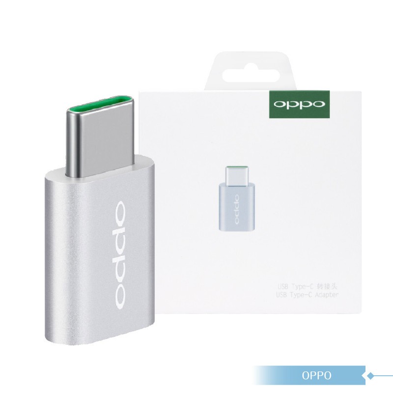 Original OPPO Official Micro USB to Type-C Adapter – Silver (DL135)