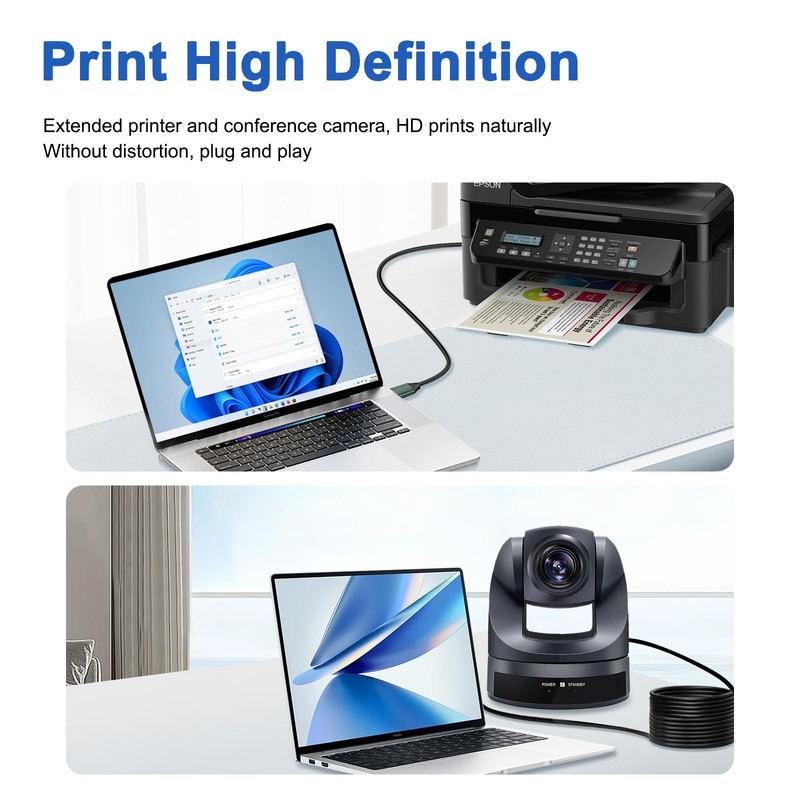 10 FT USB 3.0 Printer Cable Type A Male To B Male High Speed Scanner gallery