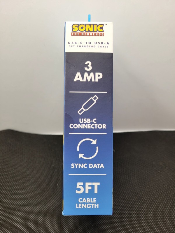 Sonic The Hedgehog USB-C to USB-A Charging Cable 5FT 3AMP Sync Data New gallery