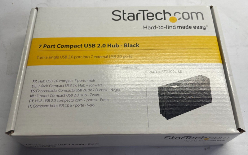 StarTech.com ST7202USB 7 Port Compact USB 2.0 Hub - Black gallery