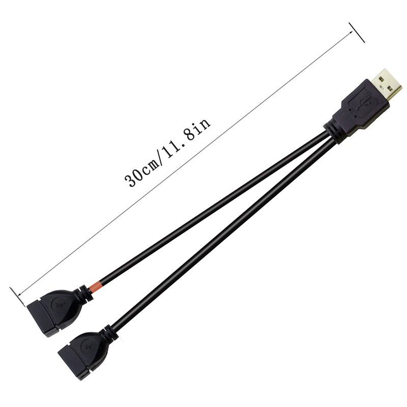 30 cm USB Splitter Cable 2.0 1 to 2 Female Jack Y Splitter Hub Adapter Cable ... gallery