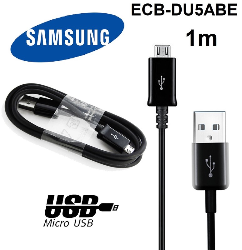 SAMSUNG GENUINE MICRO USB TO USB FAST CHARGE SYNC Cable 1M ECB-DU5ABE – Local