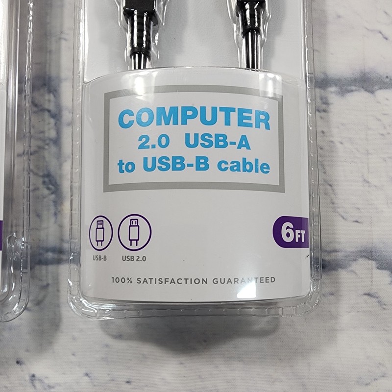 Infinitive USB-A To USB-B Cable USB 2.0 6FT LOT OF 2 gallery