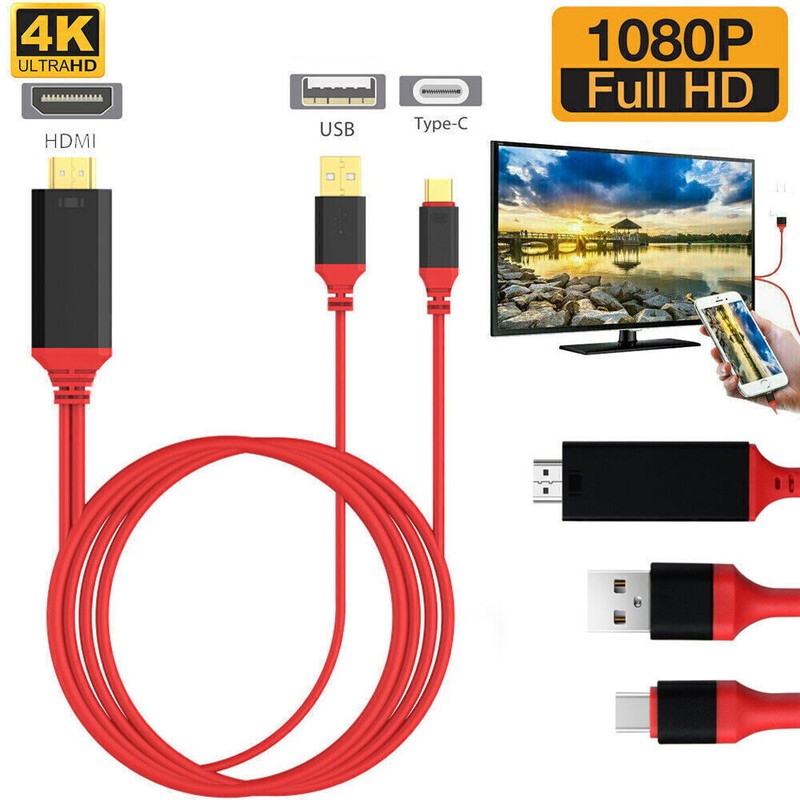 USB C to HDMI HDTV TV Cable Adapter Type-C to 4K 60hz HDMI for Samsung S20 S22