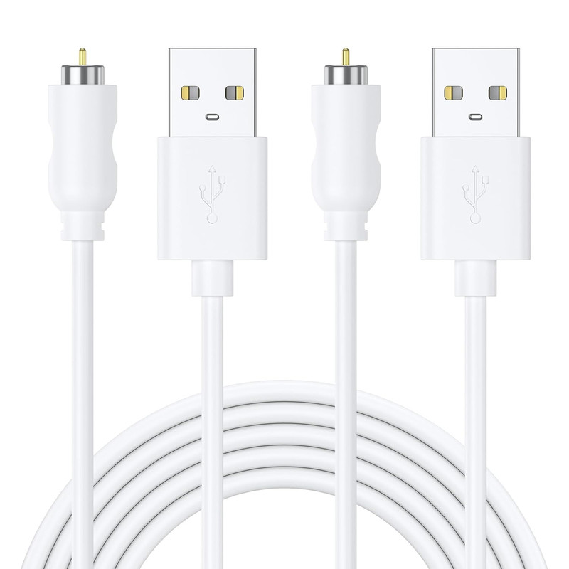 Magnetic USB DC Charging Cable 2 Pack with Gold-Plated Pin for Toys Massagers