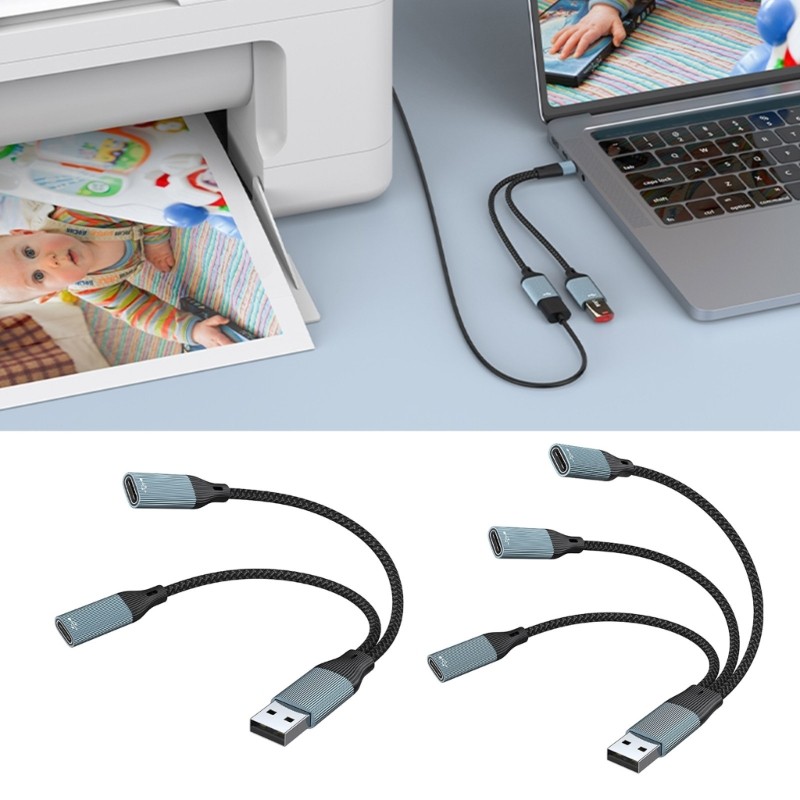 2/3 in 1 USB Adapter USB Male to 2/3 Port Type C Female Multifunction Splitter gallery