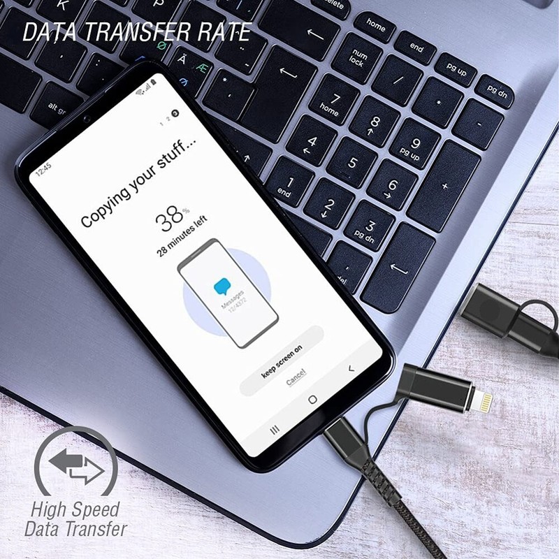 For Samsung Galaxy A54 5G/A53 5G/A52 5G - Fast Charger 4-in-1 USB-C Cable Power gallery