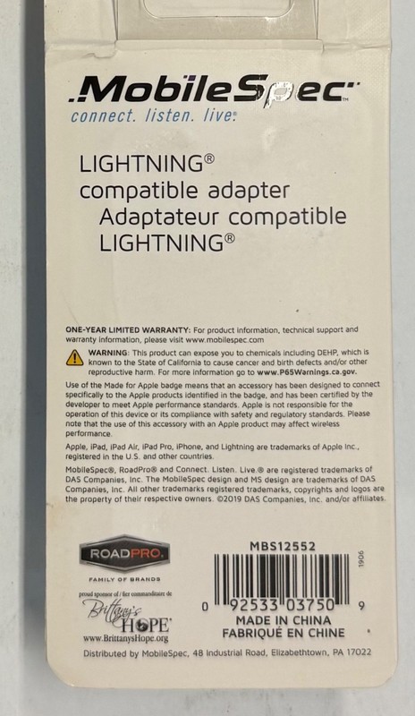 3/$21.99 MobileSpec "APPLE Compatible Adapter" (MBS12552)(080) gallery