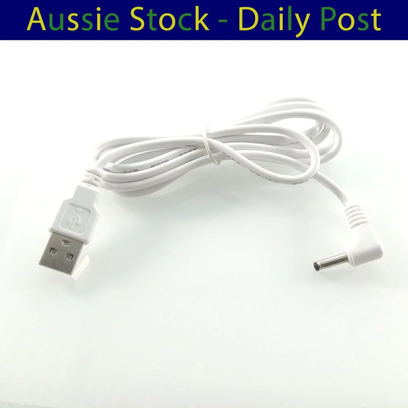 Cable Cord USB Type A Male to DC Power Male Plug 3.5×1.35mm Jack Adapter 90 Deg