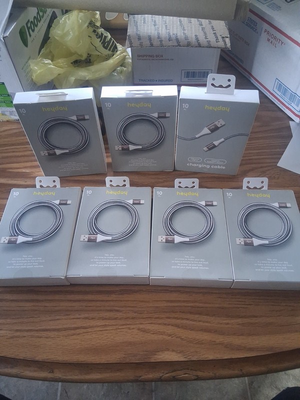 Heyday 10ft USB A to USB C Charging Cables Lot Of 7