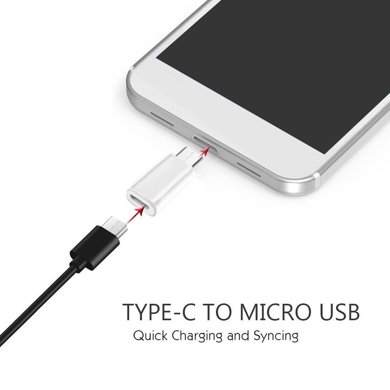 3 Pack USB 3.1 Type C Male to Micro USB Female Adapter Samsung Galaxy S8 - White gallery
