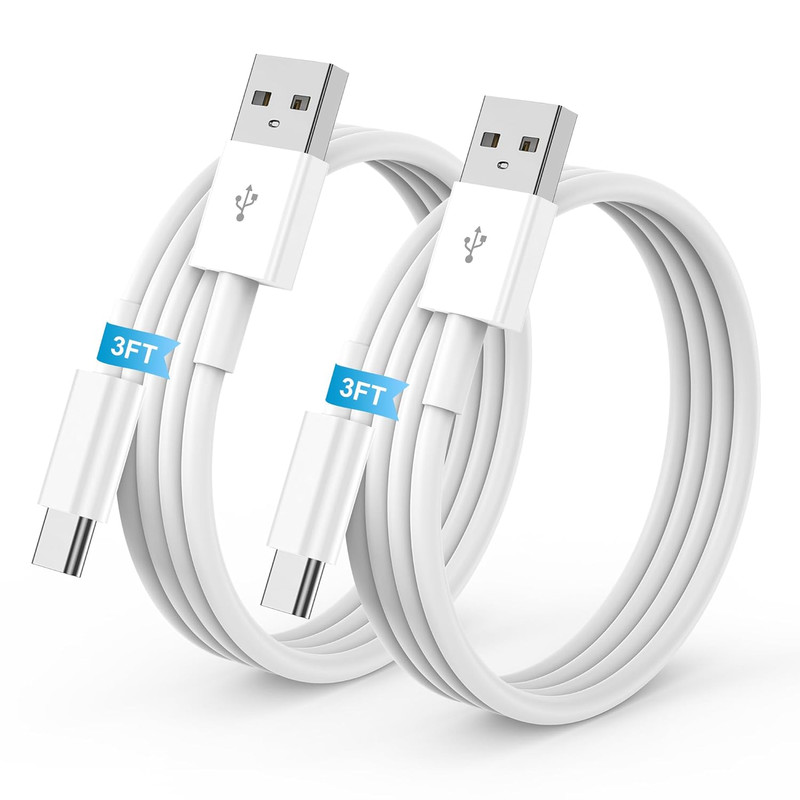 2Pack 3FT USB A to USB C Cable for iPhone 17 16 15 Charger Cord for Apple iPad