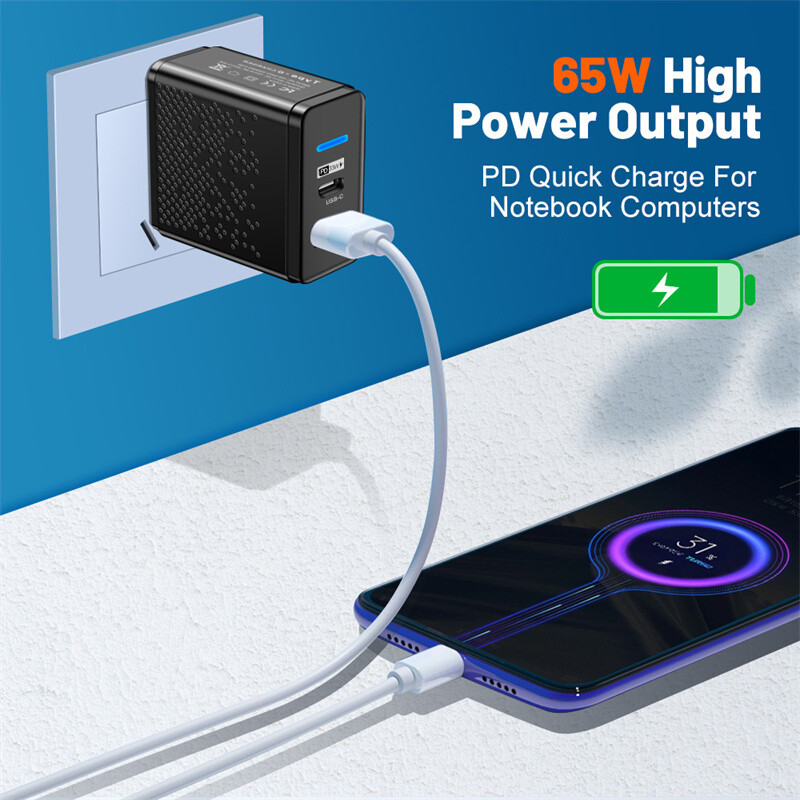 65W Super Fast Charging USB Type C Wall Charger For iPhone 17e Pro Max 16 15 14 gallery