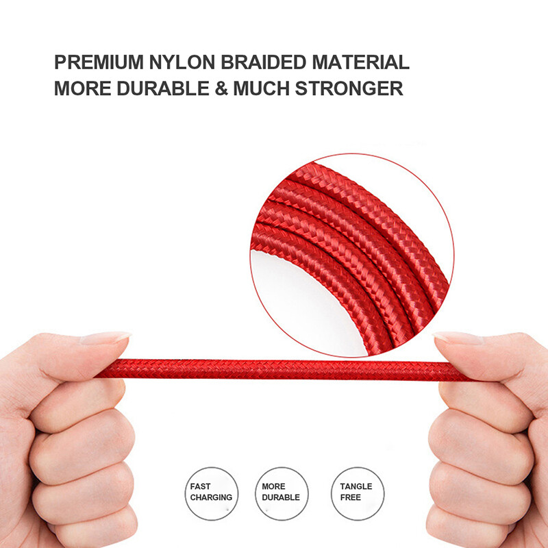 Type C 90 Degree Braided USB C Fast Charging Cable Data Sync For Samsung Huawei gallery
