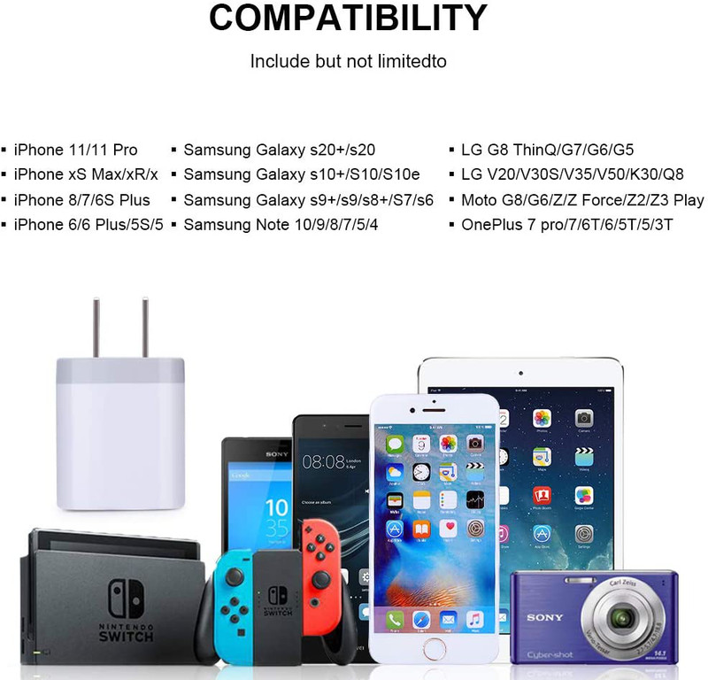 USB Block Charger Charger Brick for iPhone Charging Box 3 Pack Home Travel USB gallery