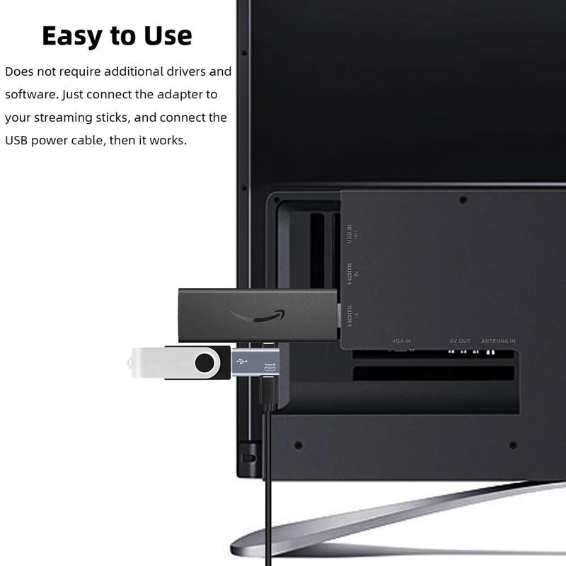 2pc USB OTG Micro Adapter Fire for Stick Cable Power 2-In-1 Devices Pack Powered gallery