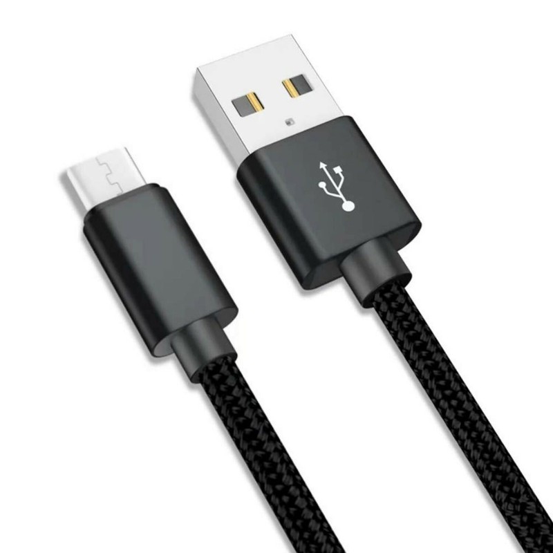 3x Short Micro USB to USB Fast Charger Cable Cords, High Speed Data and Charging