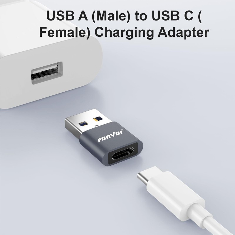 USB To USB C Adapter 4 Pack USB C Female To A Male Charger Converter Type C gallery