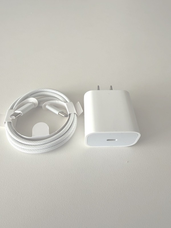 For Apple Fast Charger 20W Power Adapter & USB-C 60W Braided Charge Cable 1m