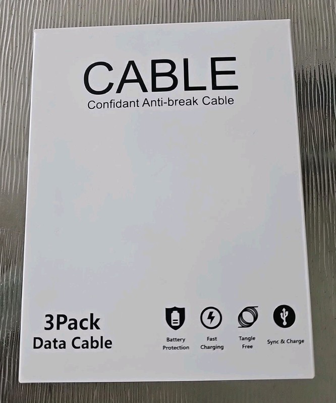 Black 6FT 2M USB Fast Data Charging Cable for iPhone