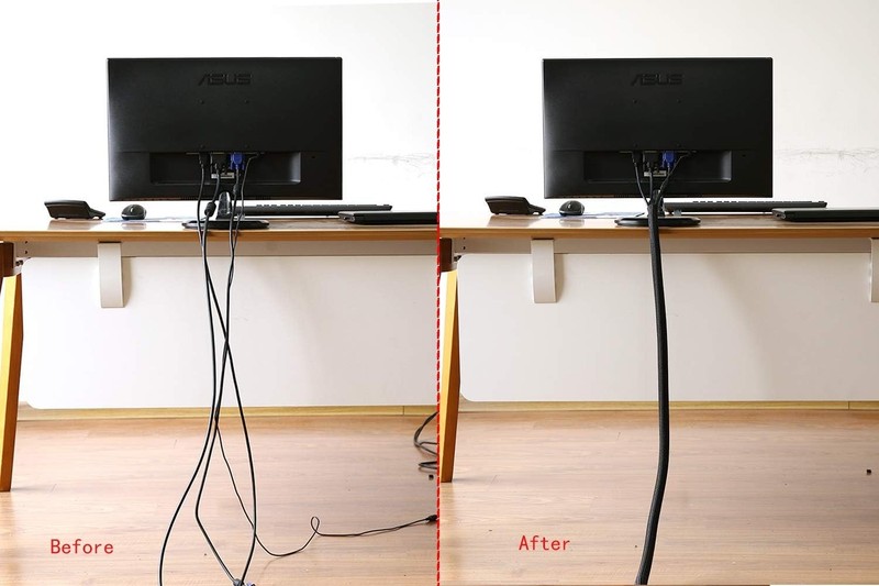 25ft 3/4" Black Cord Protector – Split Sleeving for Cable Safety & Organization gallery