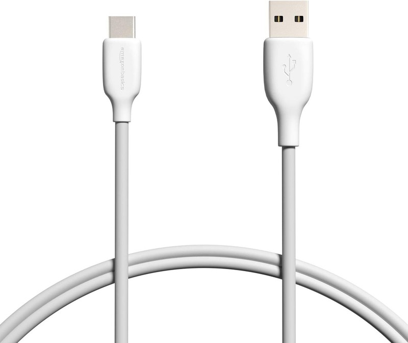 Amazon Basics USB-C 2.0 to USB-A Cable (USB-IF Certified) – 0.91 m, White