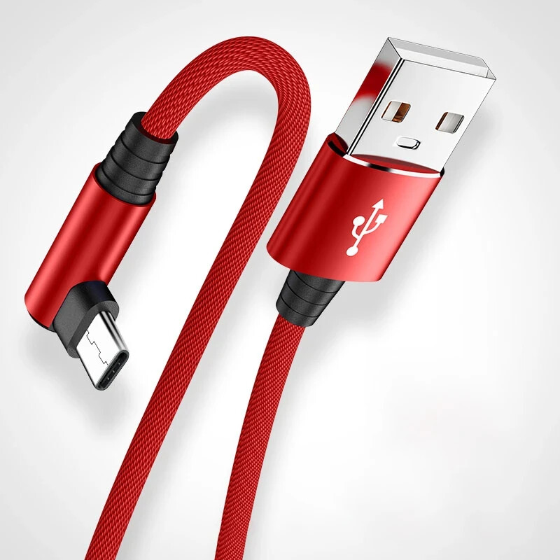 90 Degrees Elbow Cable for Game Type C Cable Phone Charger Fast Charging gallery