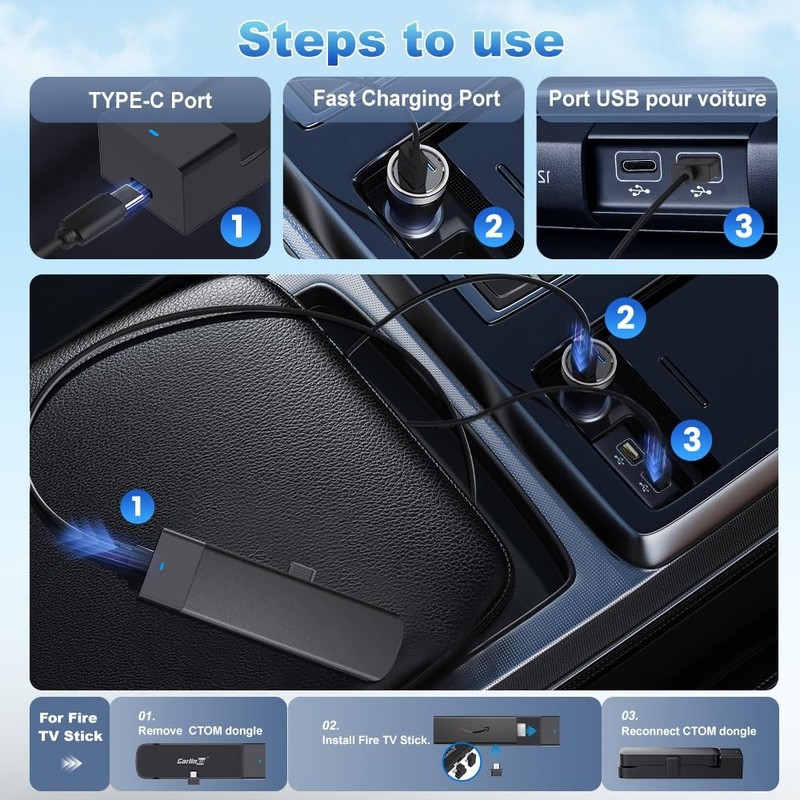 Carlinkit FireDrive Link Pro Car TV Converter, Wireless CarPlay Adapter with ... gallery