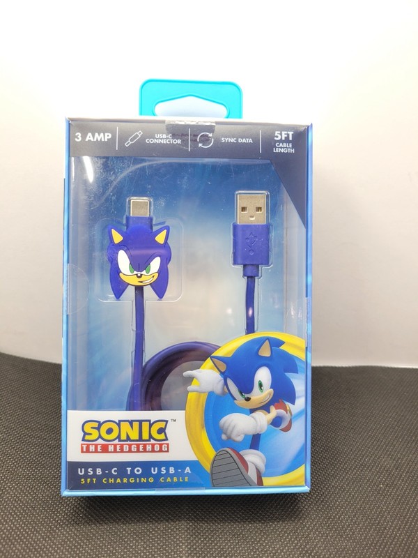 Sonic The Hedgehog USB-C to USB-A Charging Cable 5FT 3AMP Sync Data New gallery