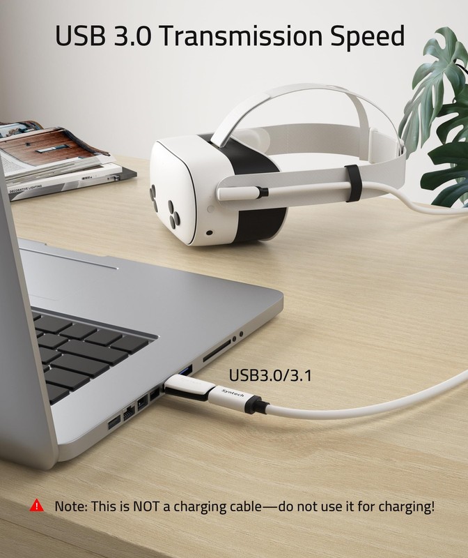 Link Cable 20FT with Oculus/Meta Quest 3/Quest 3S/Quest2//Pico 4 and PC/Steam... gallery