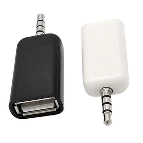 Thrtrht 2 Pack AUX to 3.5Mm Audio Adapter - USB a Female to Male Converter for U gallery