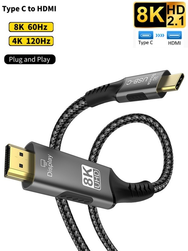 USB-C to HDMI Cable Adapter HDTV 4K 60Hz for Samsung LG MacBook Android iPhone gallery