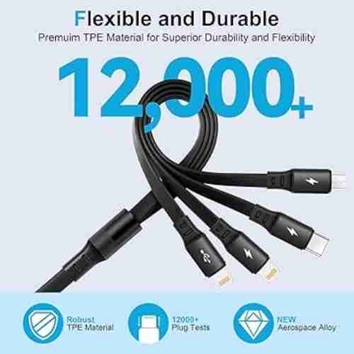 Multi Charging Cable, Retractable USB Fast Charger Cord 4 in 1 Chargers gallery
