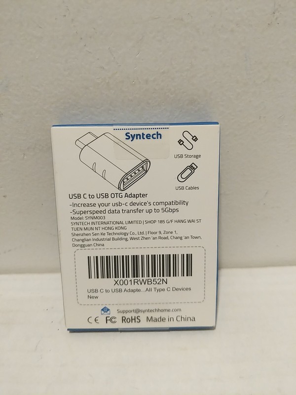 SYNTECH USB C To USB OTG ADAPTER NIB