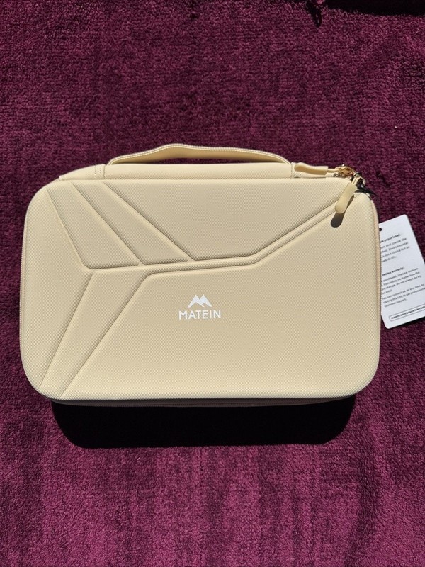 Matein 2 in 1 Hardcase Electronic Organizer & Makeup Bag with Mirror NEW