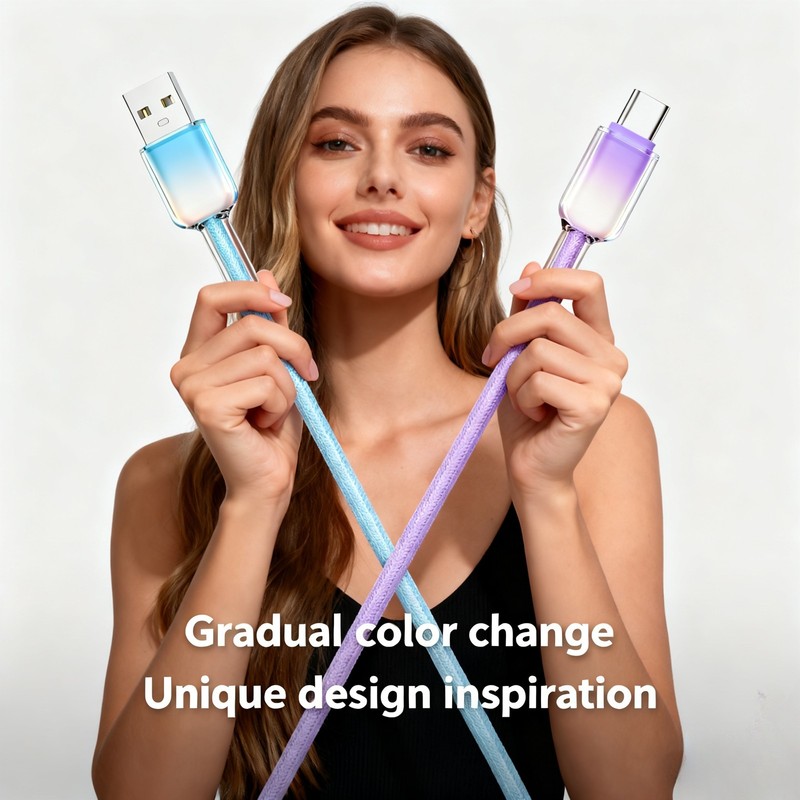 USB A to USB C Fast Charging Cable For iPhone 16 15 Pro Samsung up to 60W 2-Pack gallery