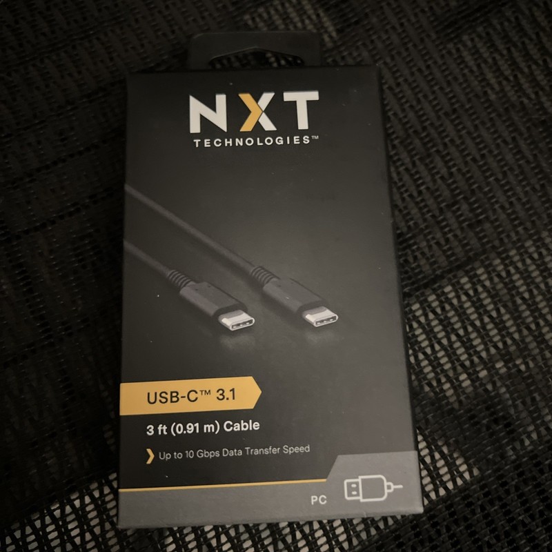 NXT Technologies 3 ft. USB C 3.1 Cable PC 10Gbps NX56854 - Black