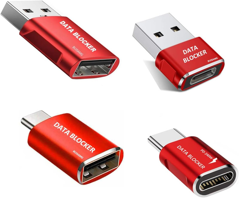 Data Blocker USB C Data Protection Set for iPhone 17 Android Tablets USB A C