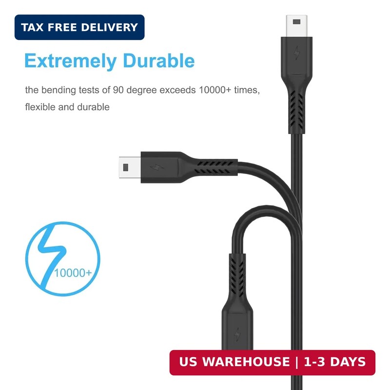 3ft Mini USB cable, 2 Pack USB 2.0 to mini b charger cord USB type A male Fast C gallery