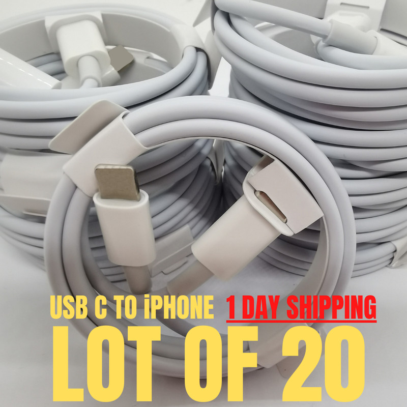20X Lot 3/6FT PD Fast Charger USB-C to iPhone Cord For Apple 14 13 12 11 X Cable gallery