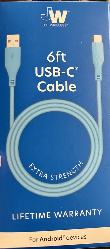 Just Wireless Durable 6 Ft. USB A to USB C Charging Cable Extra Strength