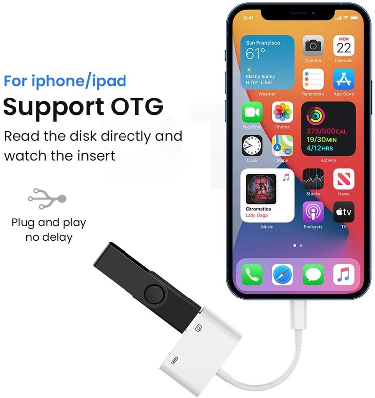 For Apple iPhone 14 13 Pro iOS16 to USB 3.0 Adapter OTG Cable Fast Data Transfer gallery