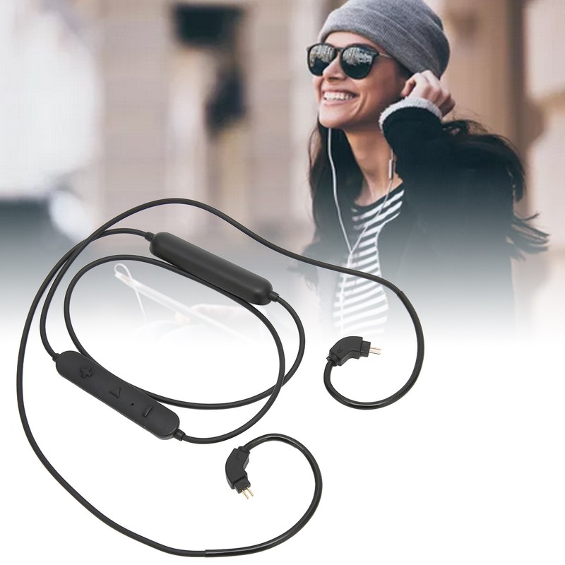 Wireless Earphone BT Adapter Cable Low Latency Upgrade For Music Lovers Black gallery