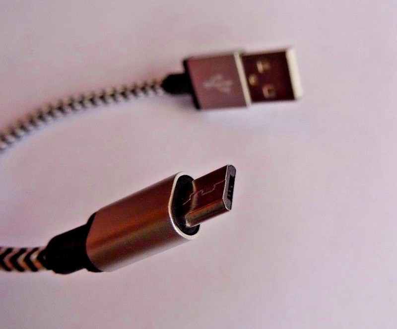 2PCS GRAY micro USB 1M 3FT Alum Fabric Micro Date Sync Charger Cord 4 Android gallery
