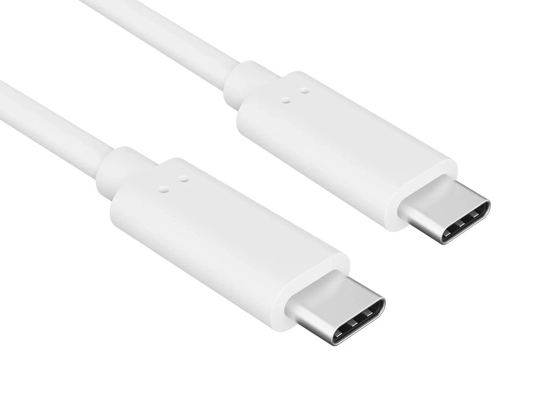 USB 3.2 Cable Gen 2 Type C Male to Type C Male Cable, White – 3ft / 6ft