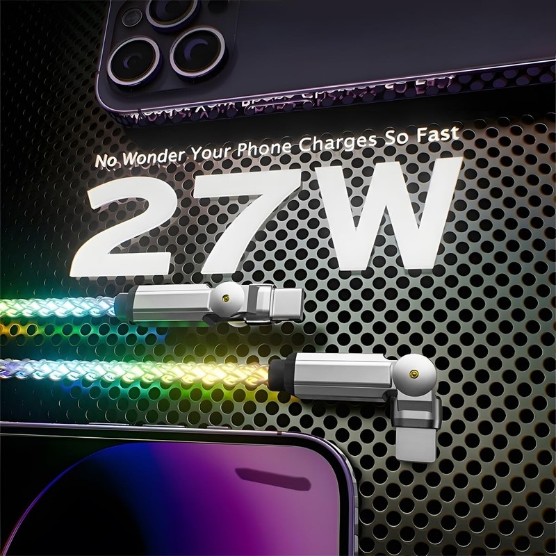 5ft USB C to C RGB Light Up 2 Pack gallery