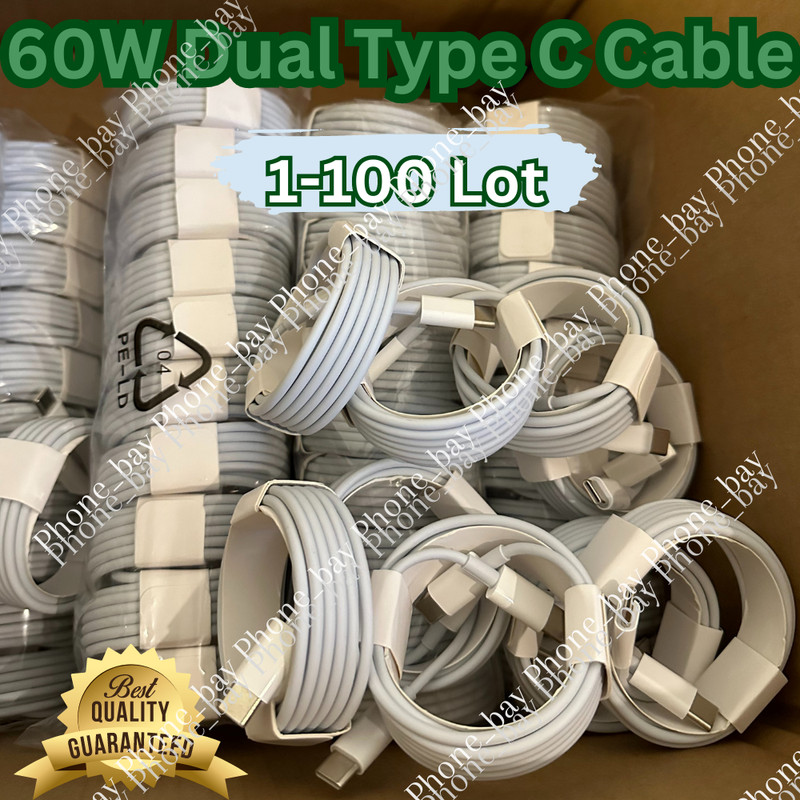 Lot 60W Type-C to USB-C Cable PD Fast Charger For iPhone 15 Pro Max Plus Samsung